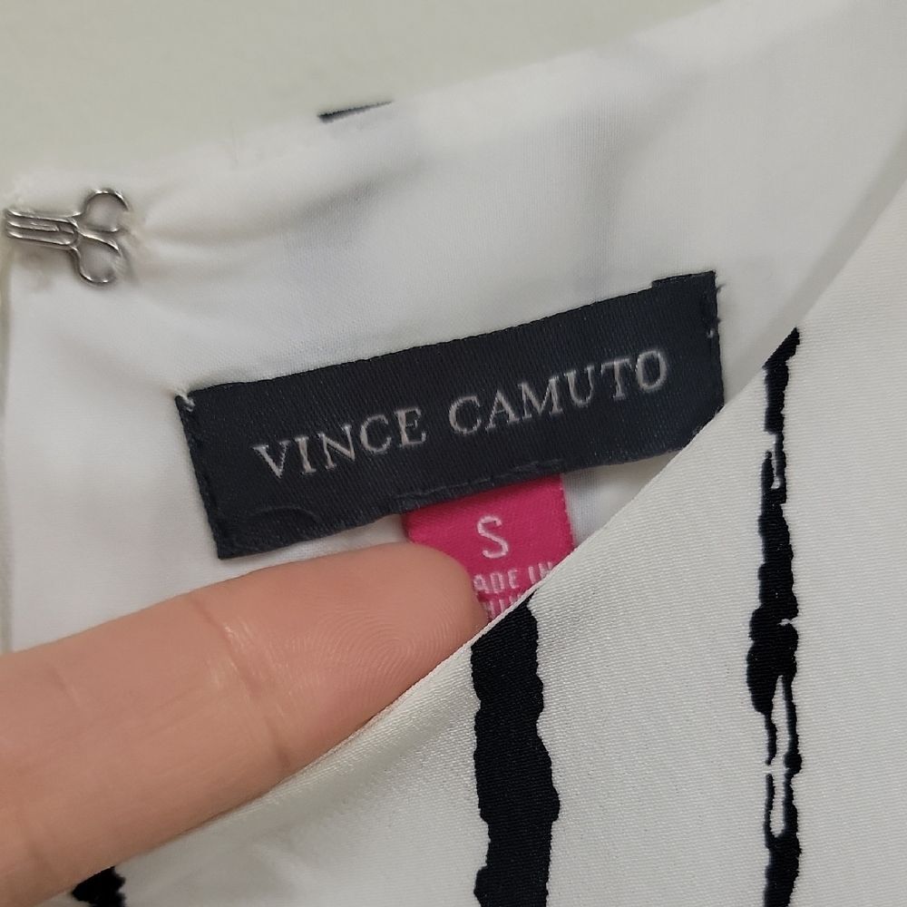 Vince Camuto Striped Tank Top Black White Size S - Picture 10 of 11